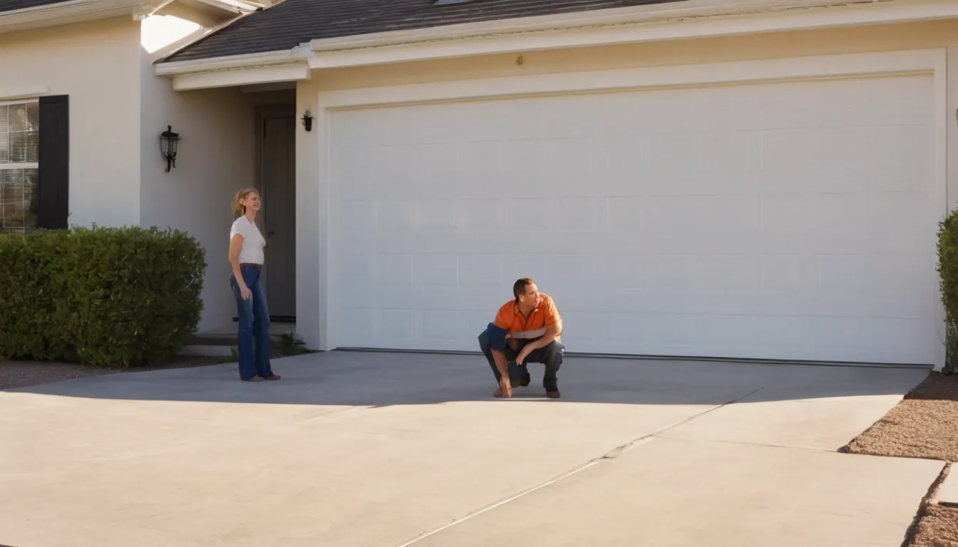 A residential garage door being inspected in Diamond Bar